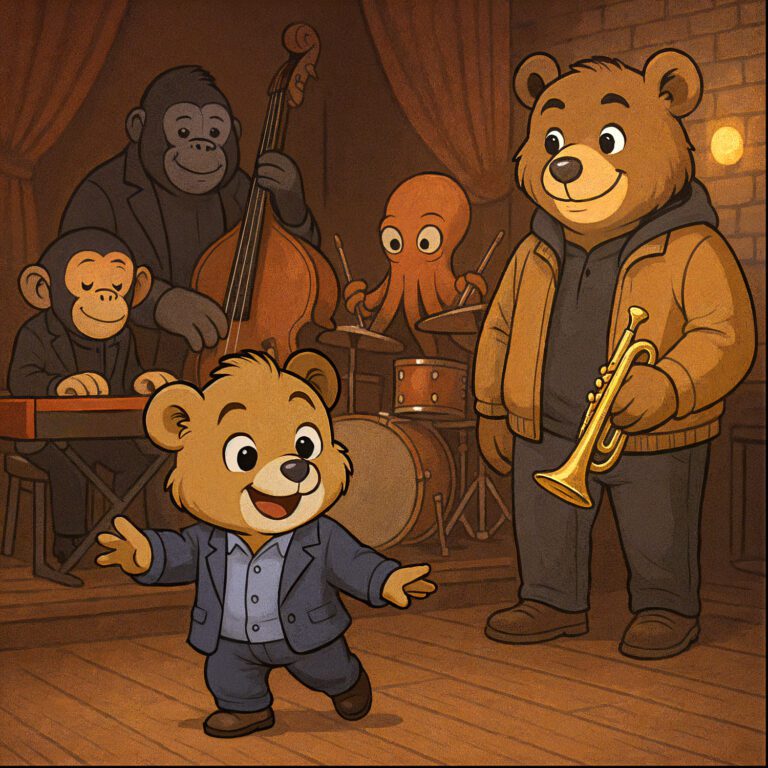 Toddler jazz dance song — "Little Man Dance" cover art by Snuggle Bunch