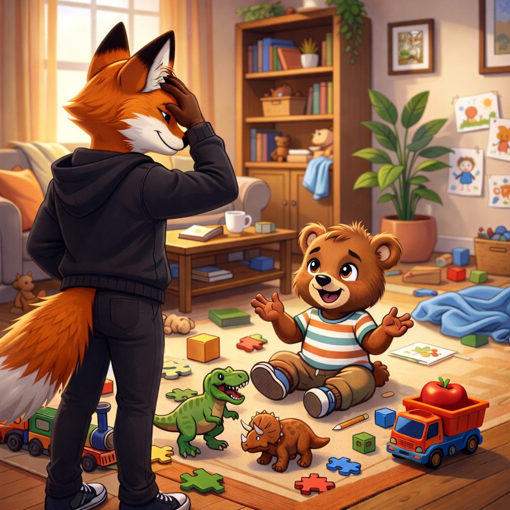 Making a mess song for kids — "Sorry Mommy (I Made a Mess)" cover art by Snuggle Bunch
